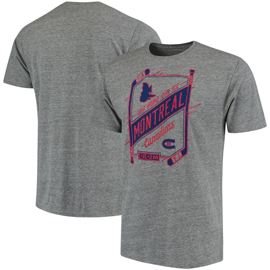 Montreal Canadiens CCM Our Home Our Ice Tri-Blend T-Shirt Gray