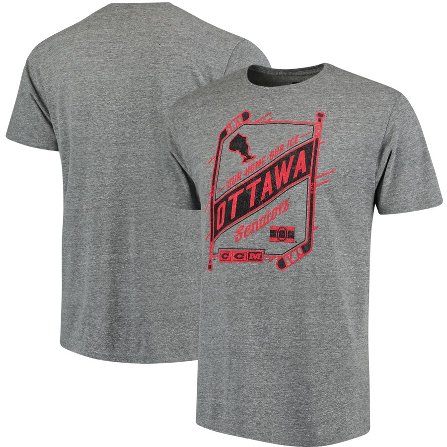 Ottawa Senators CCM Our Home Our Ice Tri-Blend T-Shirt Gray