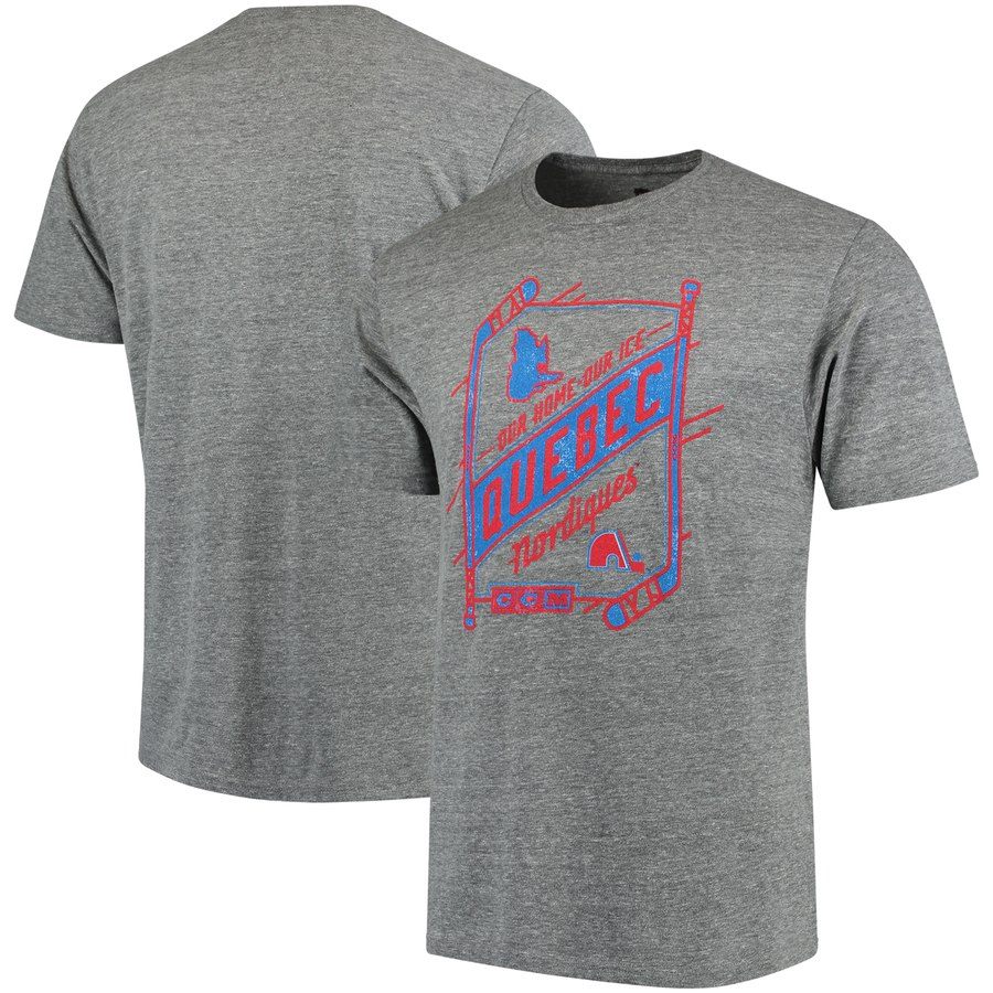 Quebec Nordiques CCM Our Home Our Ice Tri-Blend T-Shirt Gray