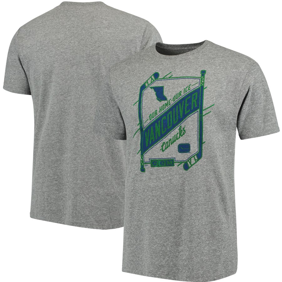 Vancouver Canucks CCM Our Home Our Ice Tri-Blend T-Shirt Gray