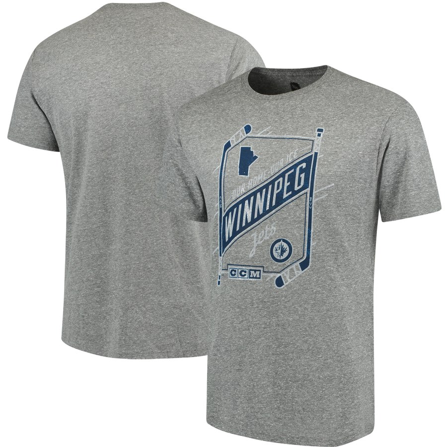 Winnipeg Jets CCM Our Home Our Ice Tri-Blend T-Shirt Gray