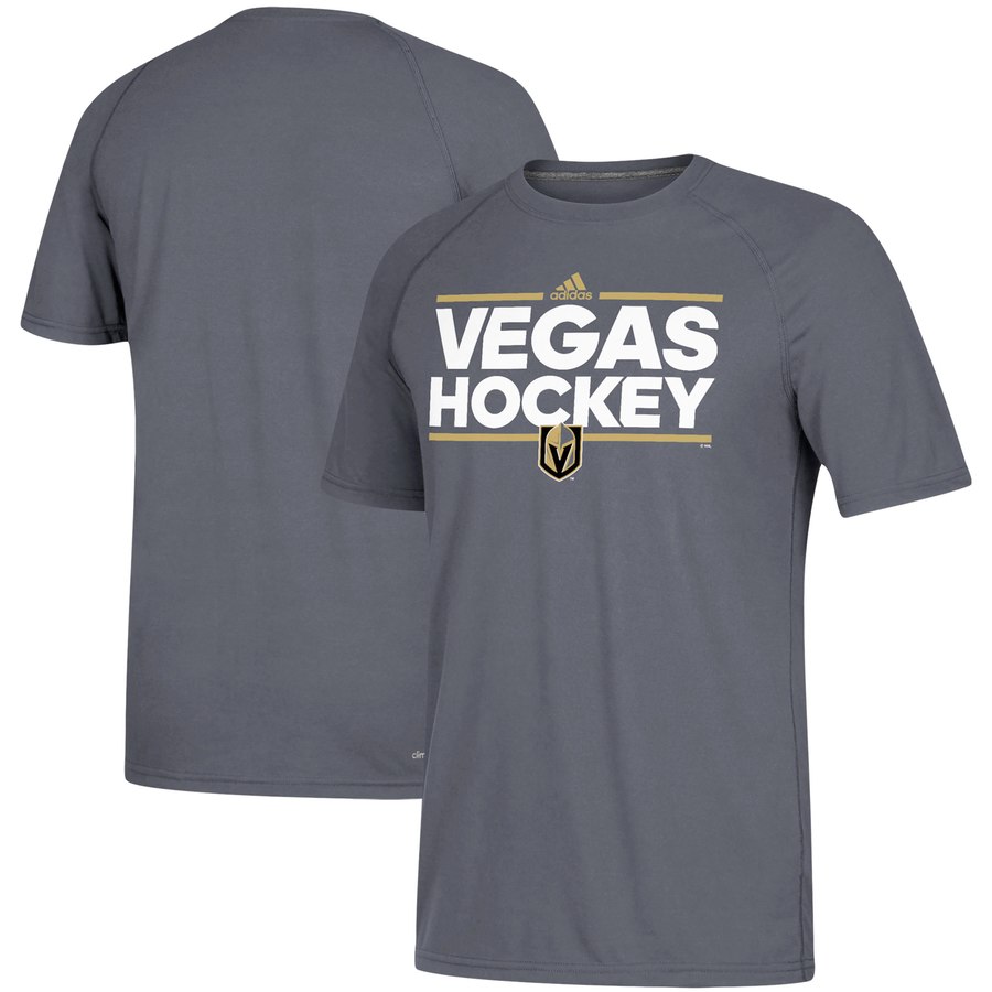 Vegas Golden Knights adidas Local Dassler climalite T-Shirt Gray