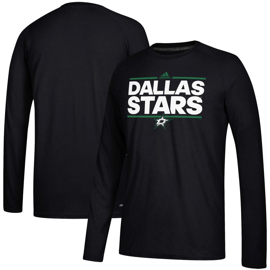 Dallas Stars adidas Dassler climalite Long Sleeve Raglan T-Shirt Black