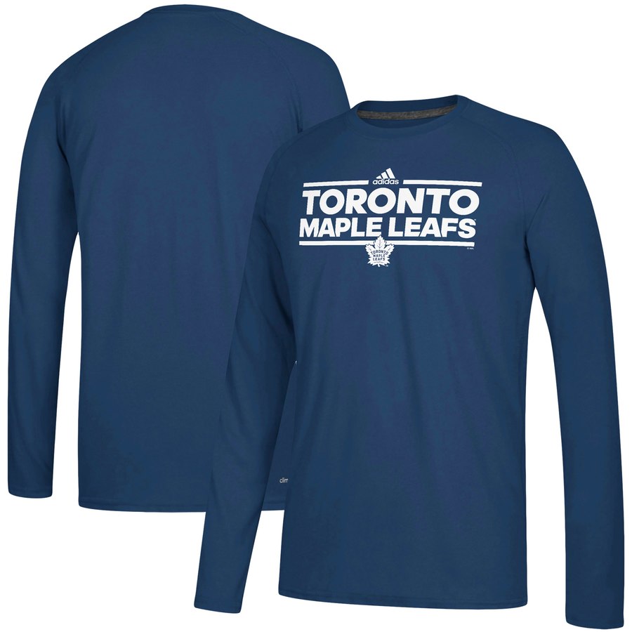 Toronto Maple Leafs adidas Dassler climalite Long Sleeve Raglan T-Shirt Blue