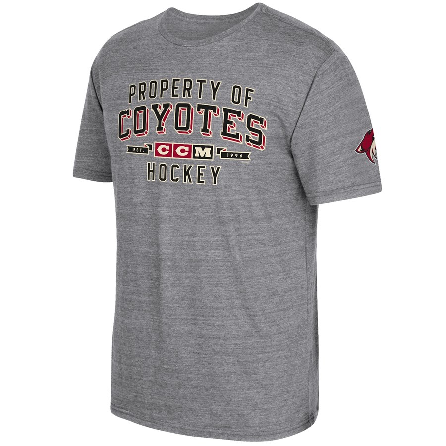 Arizona Coyotes CCM Property Block Tri-Blend T-Shirt Gray