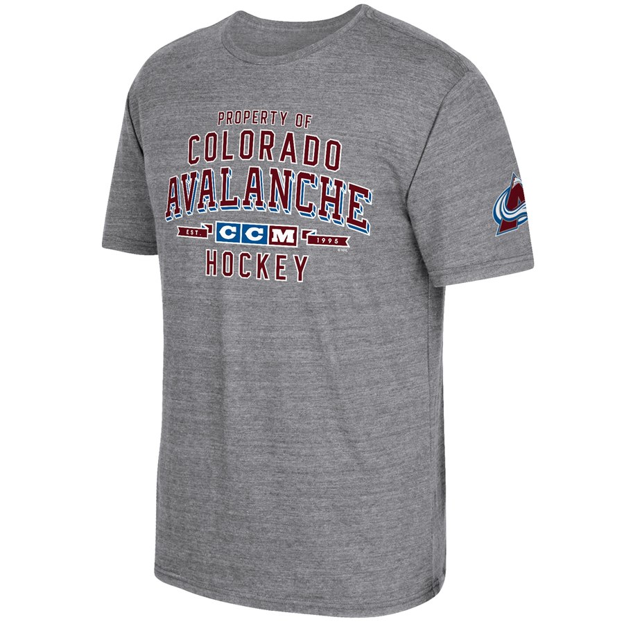 Colorado Avalanche CCM Property Block Tri-Blend T-Shirt Gray