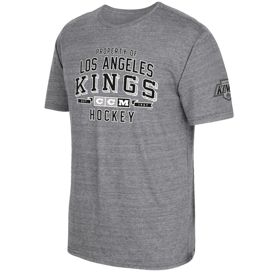 Los Angeles Kings CCM Property Block Tri-Blend T-Shirt Gray