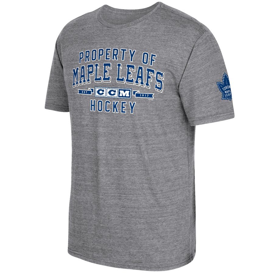 Toronto Maple Leafs CCM Property Block Tri-Blend T-Shirt Gray