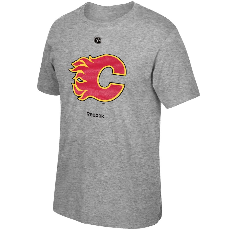 Calgary Flames Reebok Men's Primary Logo T-Shirt Gray