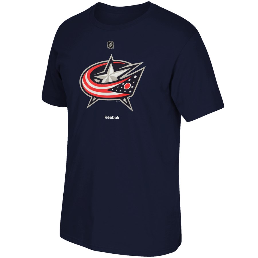 Columbus Blue Jackets Reebok Primary Logo T-Shirt Navy