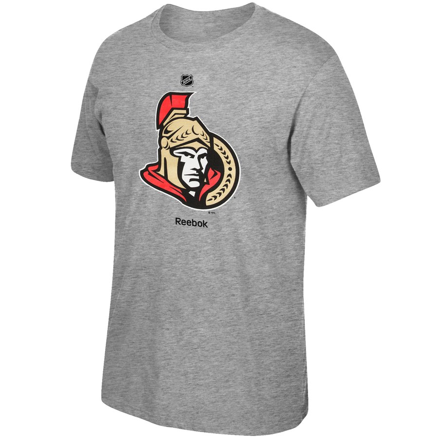 Ottawa Senators Reebok Men's Primary Logo T-Shirt Gray