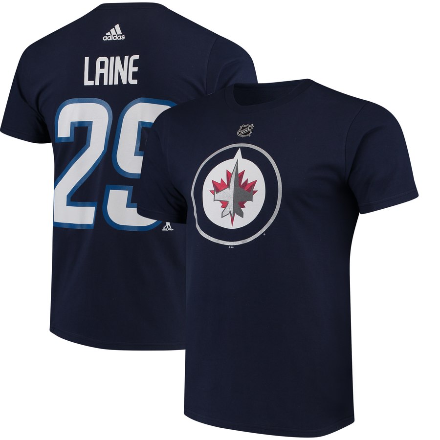 Winnipeg Jets #29 Patrik Laine adidas Name & Number T-Shirt Navy