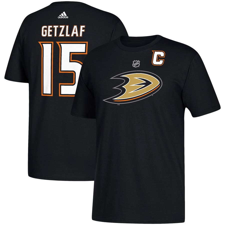 Anaheim Ducks #15 Ryan Getzlaf adidas Name & Number T-Shirt Black