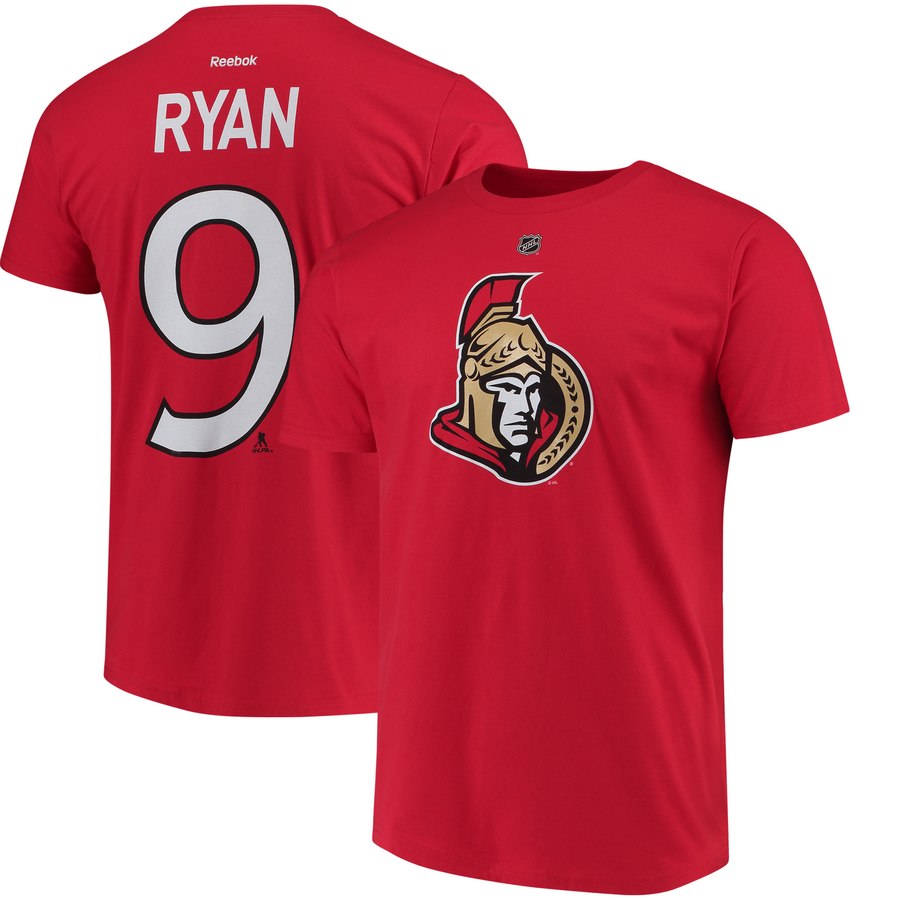 Ottawa Senators #9 Bobby Ryan Reebok Third Name & Number T-Shirt Red