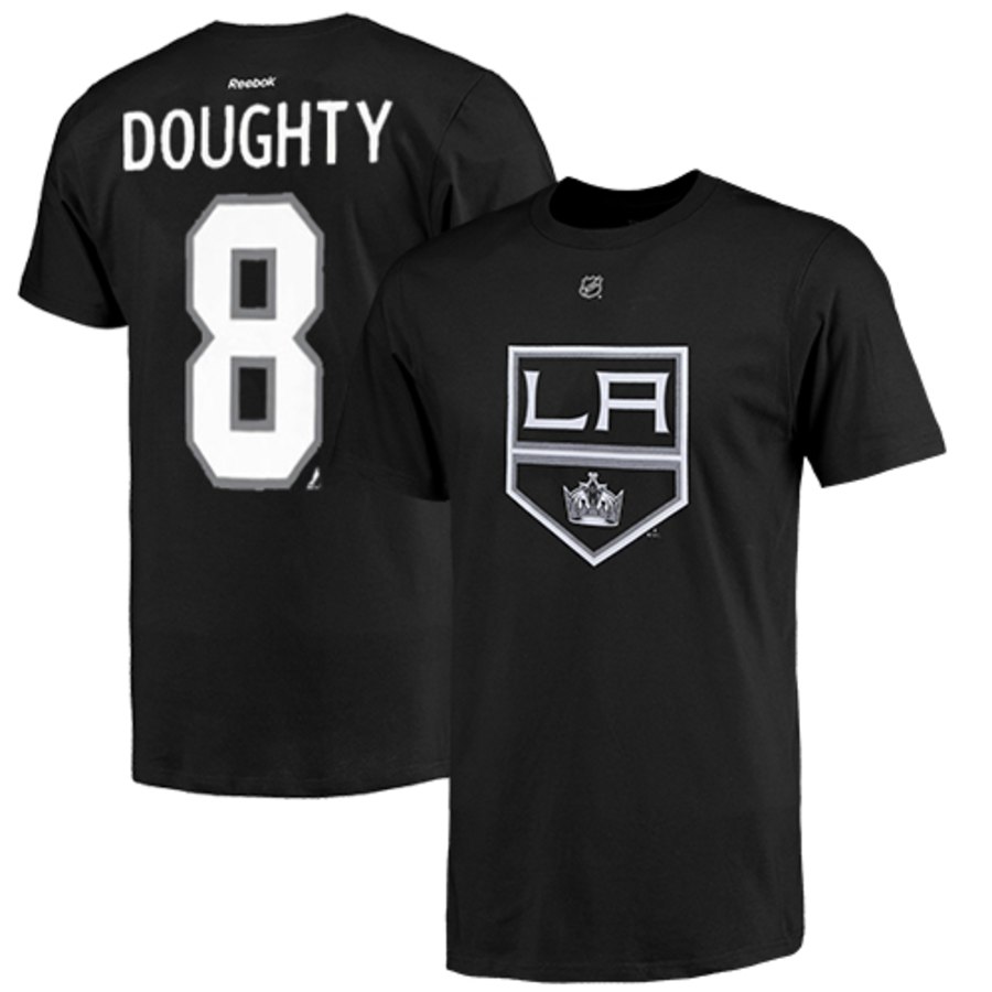 Los Angeles Kings #8 Drew Doughty Reebok Name and Number Player T-Shirt Black