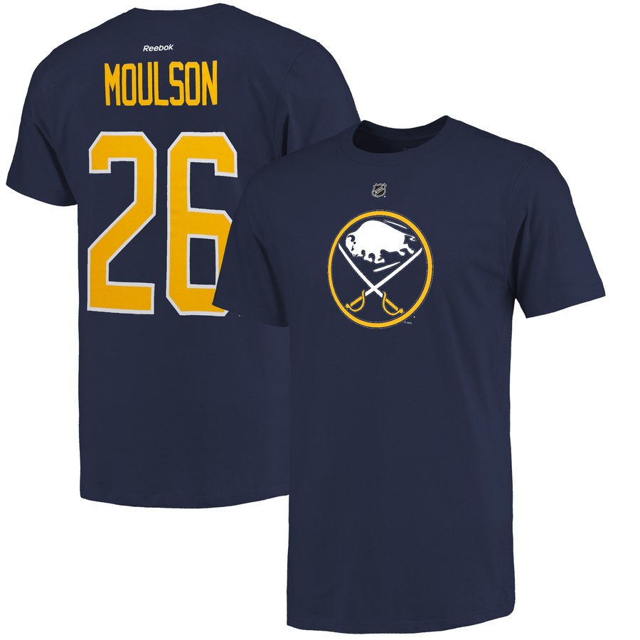 Buffalo Sabres #26 Matt Moulson Reebok Name & Number T-Shirt Navy