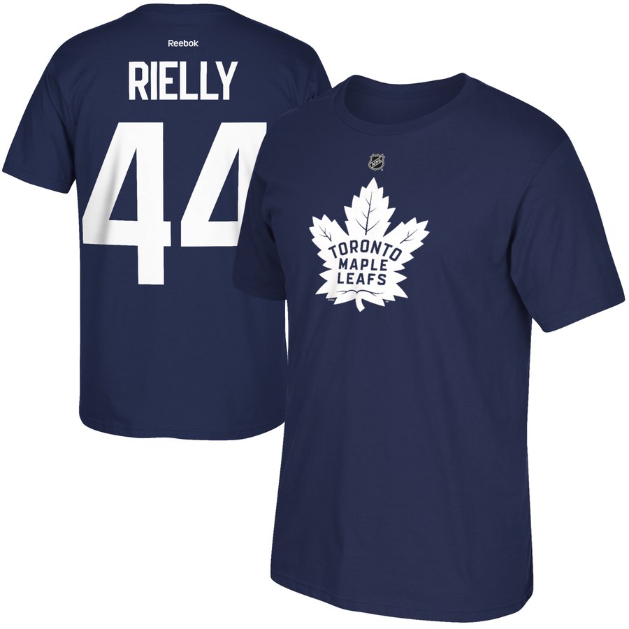 Toronto Maple Leafs #44 Morgan Rielly Reebok Name & Number T-Shirt Blue