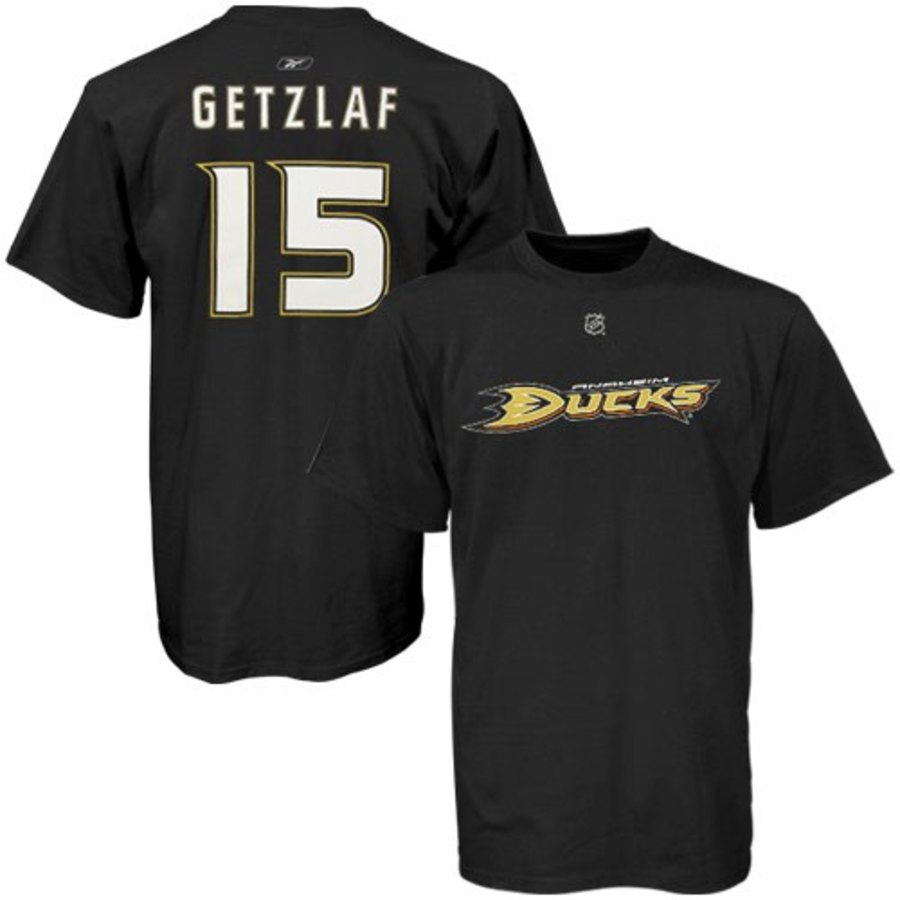 Anaheim Ducks #15 Ryan Getzlaf Reebok Secondary Logo Name & Number T-Shirt Black