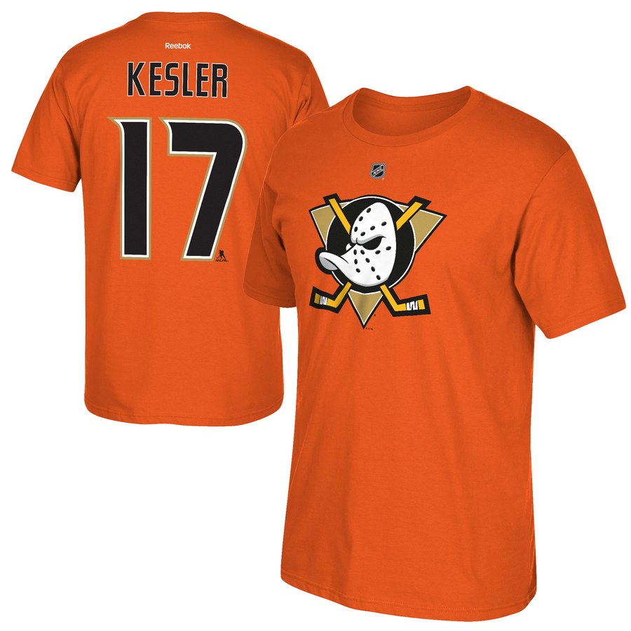 Anaheim Ducks #17 Ryan Kesler Reebok Alternate Name & Number T-Shirt Orange