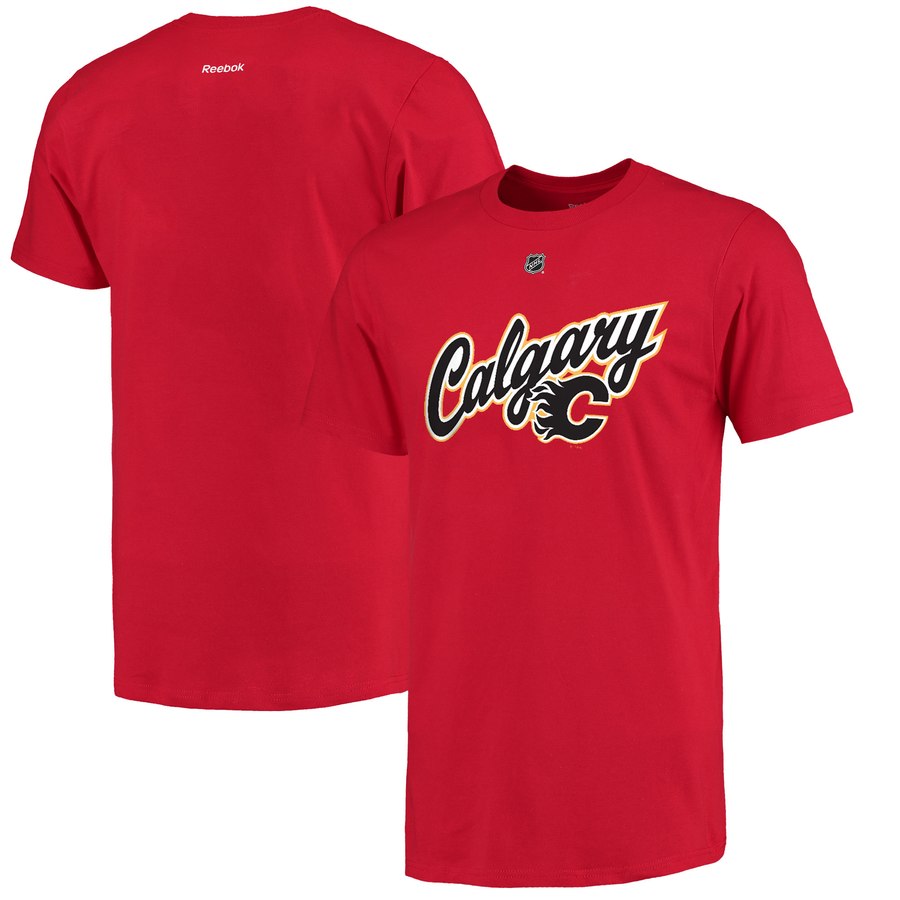 Calgary Flames Sean Monahan Reebok Alternate Name and Number T-Shirt Red