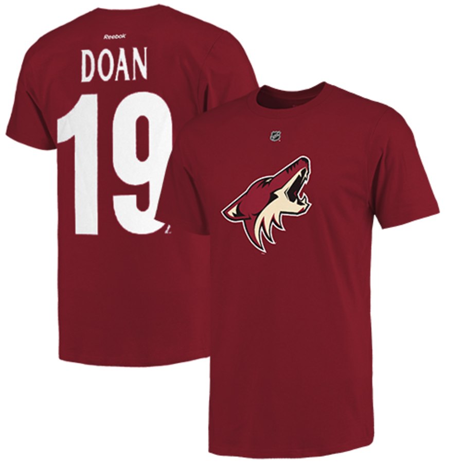 Arizona Coyotes #19 Shane Doan Reebok Name and Number Player T-Shirt Red