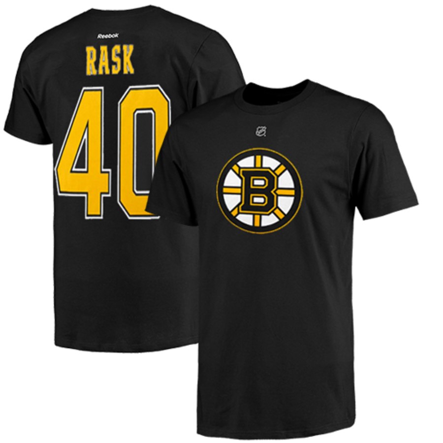 Boston Bruins #40 Tuukka Rask Reebok Name and Number Player T-Shirt Black