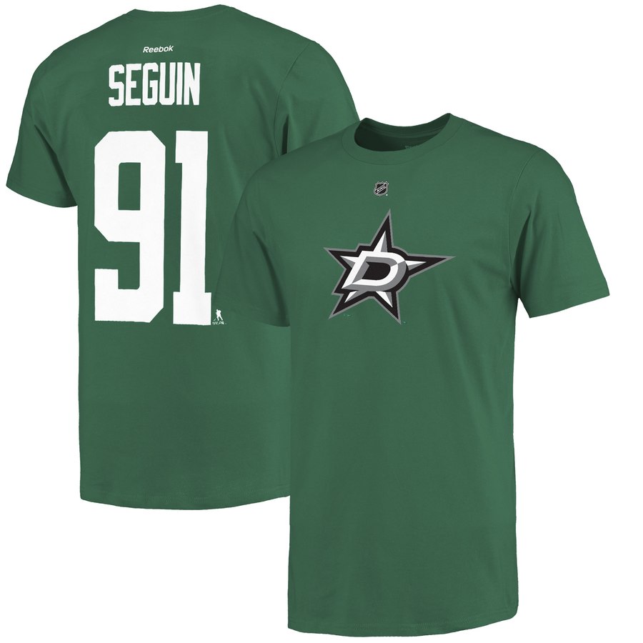 Dallas Stars #91 Tyler Seguin Reebok Name and Number Player T-Shirt Green