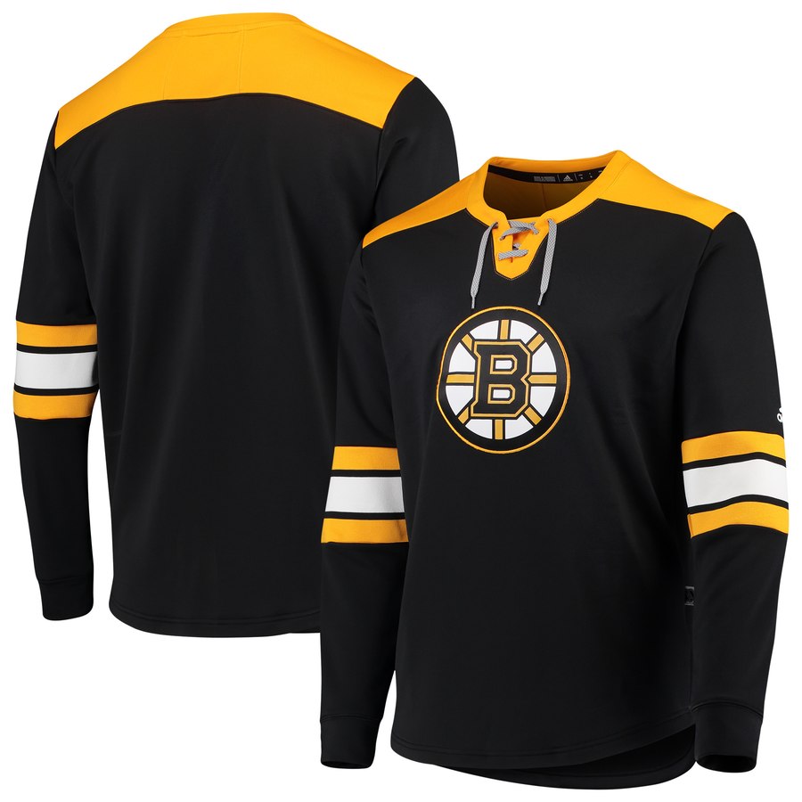 Boston Bruins adidas Platinum Long Sleeve Jersey T-Shirt Black