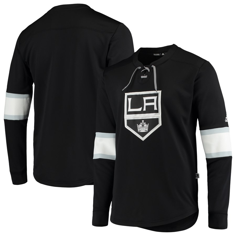 Los Angeles Kings adidas Platinum Long Sleeve Jersey T-Shirt Black