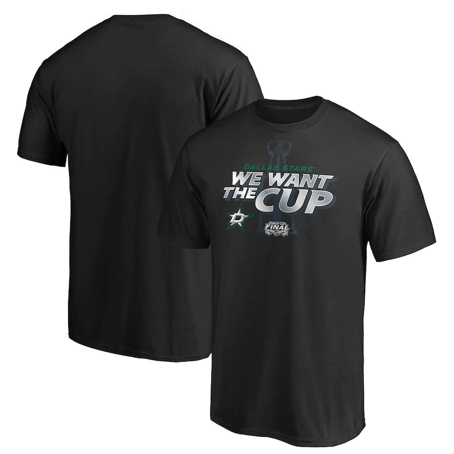 Dallas Stars 2020 Stanley Cup Final Bound We Want the Cup T-Shirt Black