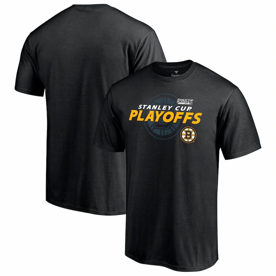 Boston Bruins 2021 Stanley Cup Playoffs Bound Turnover T-Shirt - Black