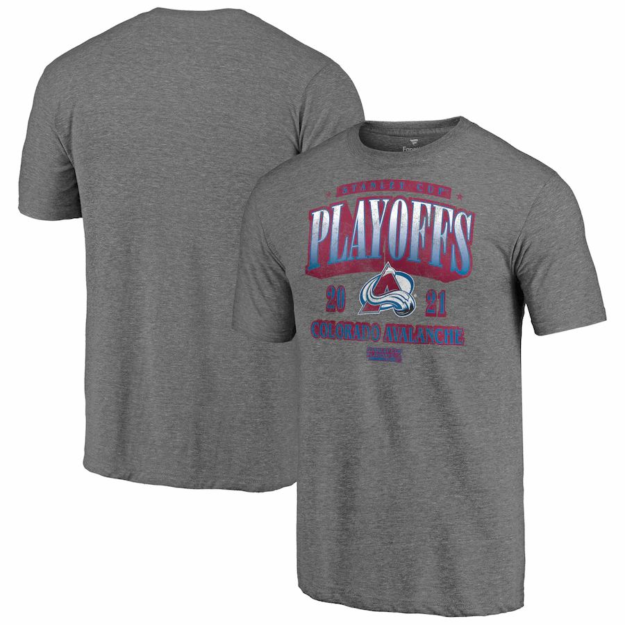 Colorado Avalanche 2021 Stanley Cup Playoffs Bound Ring the Alarm Tri-Blend T-Shirt - Heathered Gray