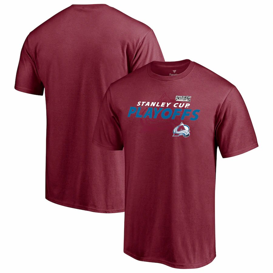 Colorado Avalanche 2021 Stanley Cup Playoffs Bound Turnover T-Shirt - Burgundy