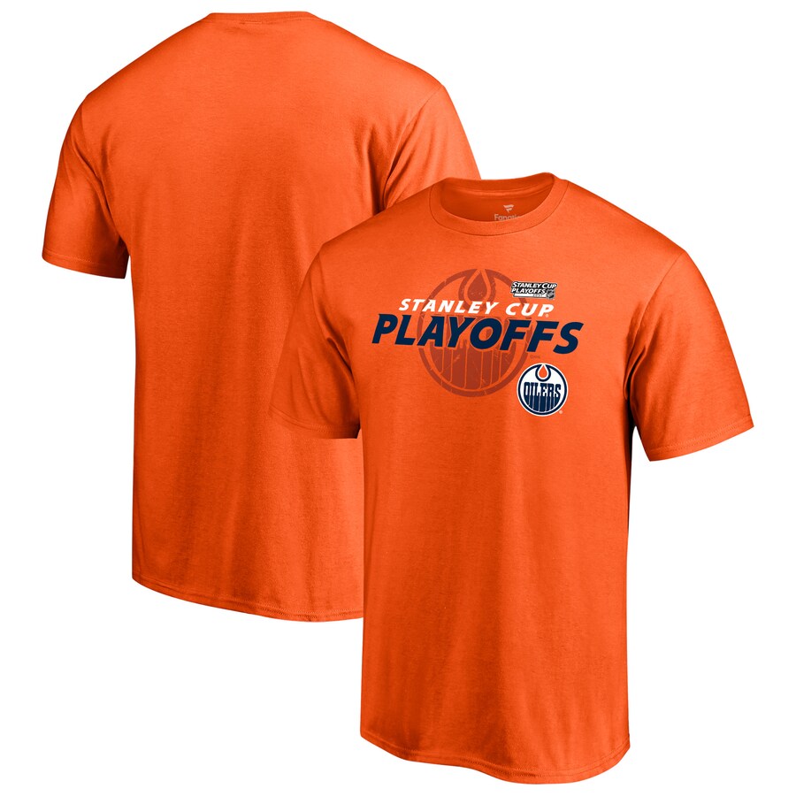 Edmonton Oilers 2021 Stanley Cup Playoffs Bound Big & Tall Turnover T-Shirt - Orange