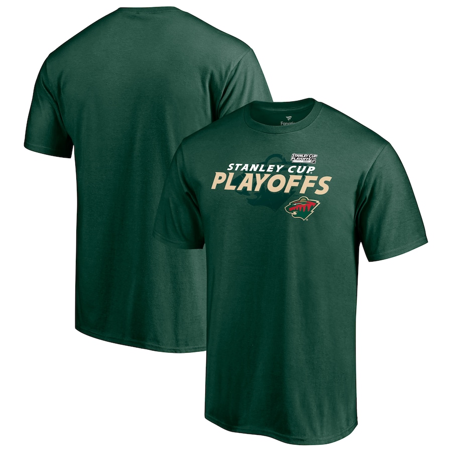 Minnesota Wild 2021 Stanley Cup Playoffs Bound Big & Tall Turnover T-Shirt - Green