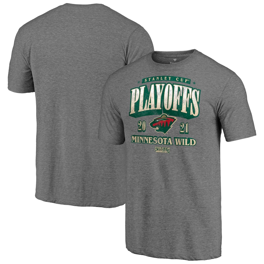 Minnesota Wild 2021 Stanley Cup Playoffs Bound Ring the Alarm Tri-Blend T-Shirt - Heathered Gray