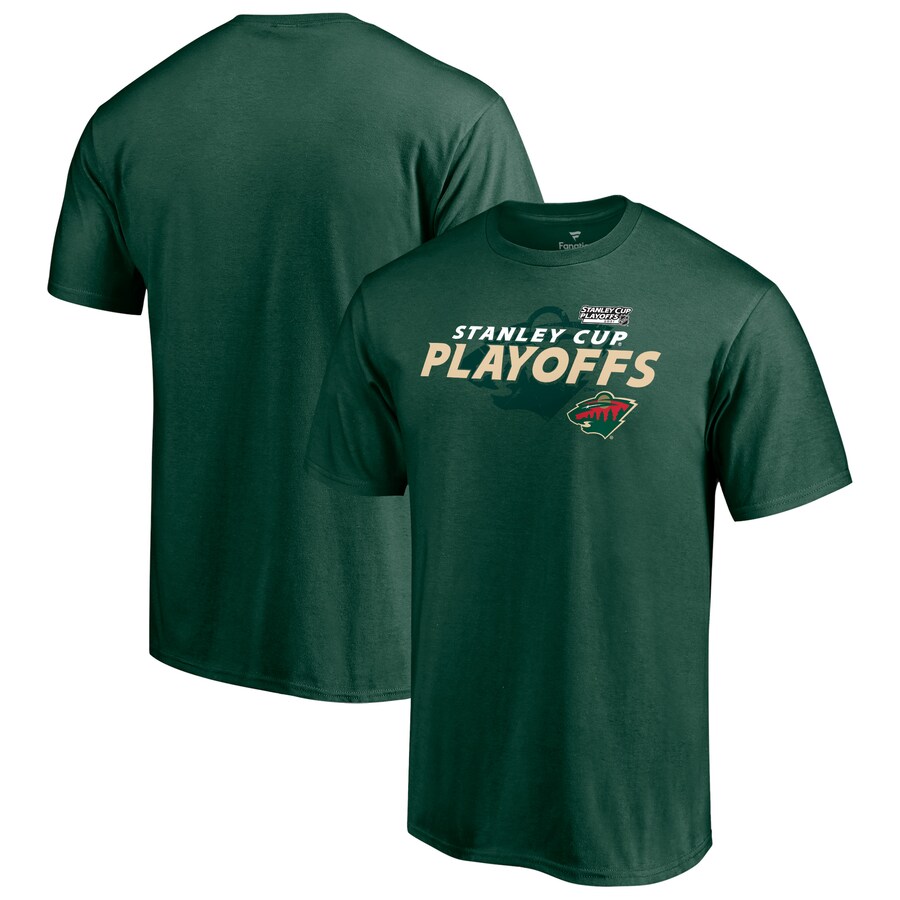 Minnesota Wild 2021 Stanley Cup Playoffs Bound Turnover T-Shirt - Green