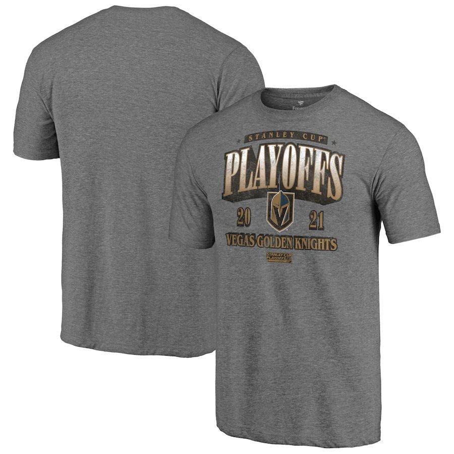 Vegas Golden Knights 2021 Stanley Cup Playoffs Bound Ring the Alarm Tri-Blend T-Shirt - Heathered Gray