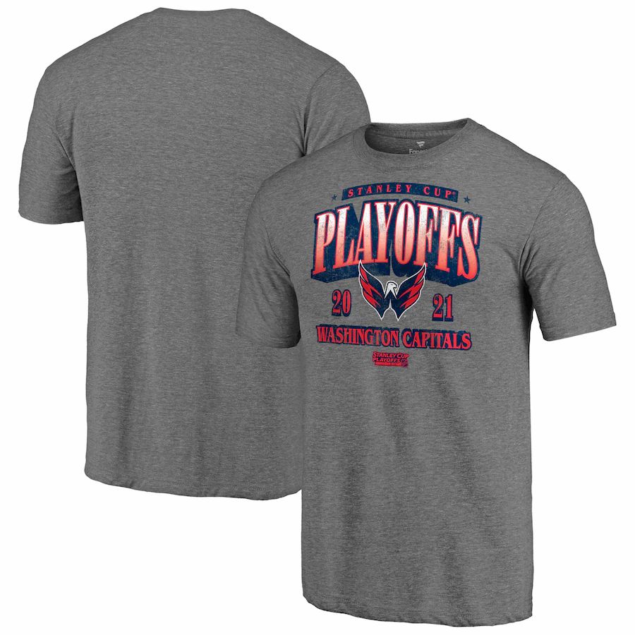 Washington Capitals 2021 Stanley Cup Playoffs Bound Ring the Alarm Tri-Blend T-Shirt - Heathered Gray