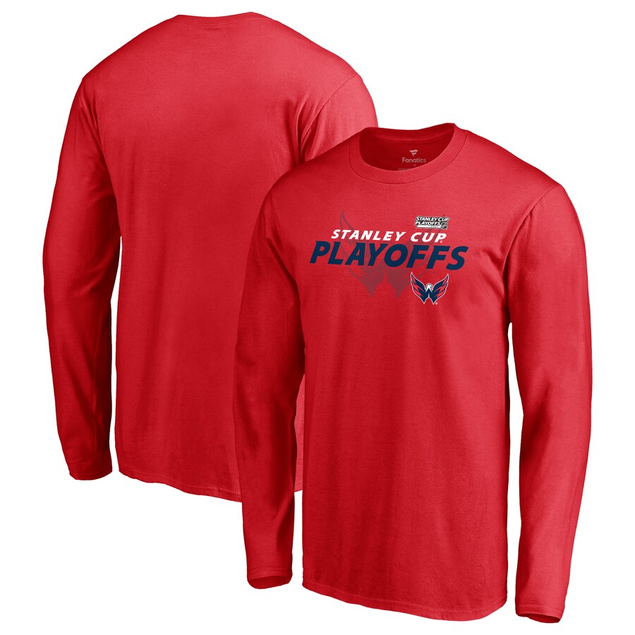 Washington Capitals 2021 Stanley Cup Playoffs Bound Turnover Long Sleeve T-Shirt - Red