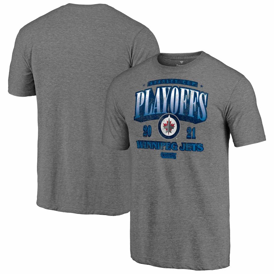 Winnipeg Jets 2021 Stanley Cup Playoffs Bound Ring the Alarm Tri-Blend T-Shirt - Heathered Gray