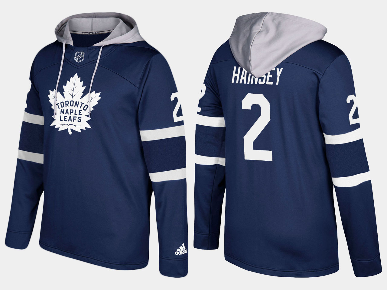 Maple Leafs #2 Ron Hainsey Royal Name And Number Hoodie