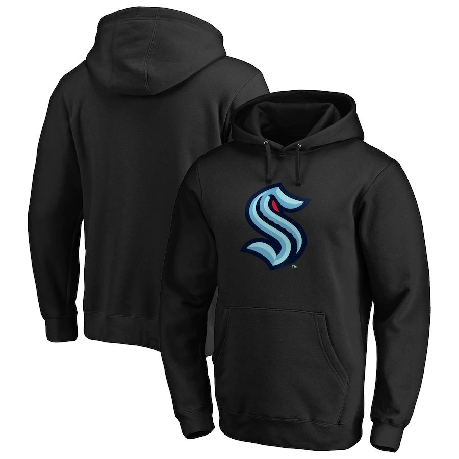 Seattle Kraken Primary Logo Pullover Hoodie Black