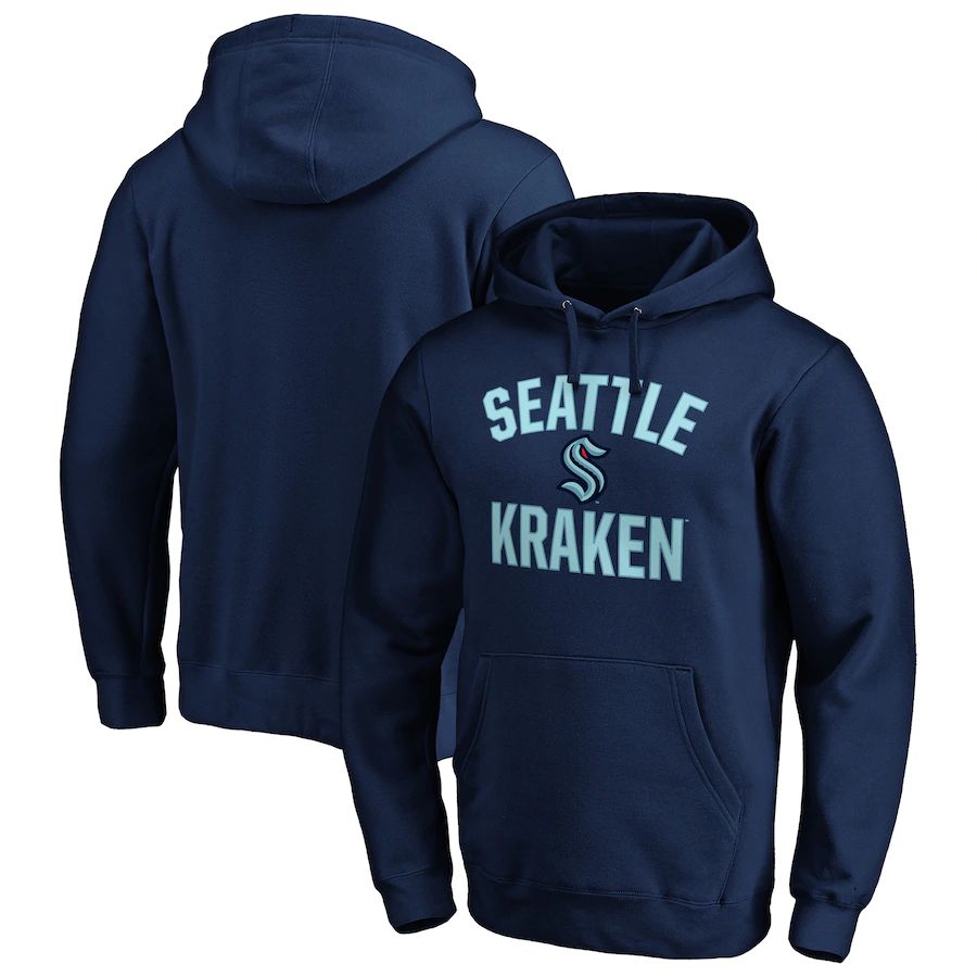 Seattle Kraken Victory Arch Pullover Hoodie Navy