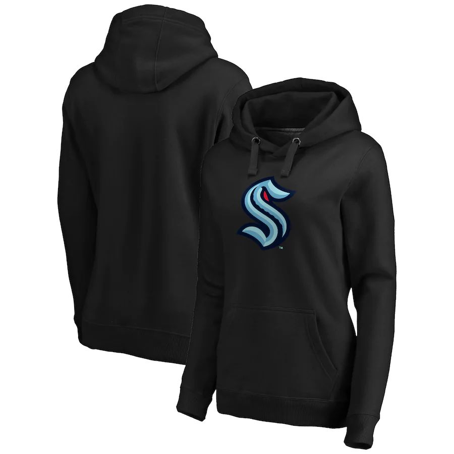 Seattle Kraken Women's Plus Size Primary Logo Pullover Hoodie Black