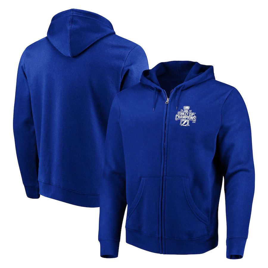 Tampa Bay Lightning F2020 Stanley Cup Champions Defending Zone Full-Zip Hoodie Blue