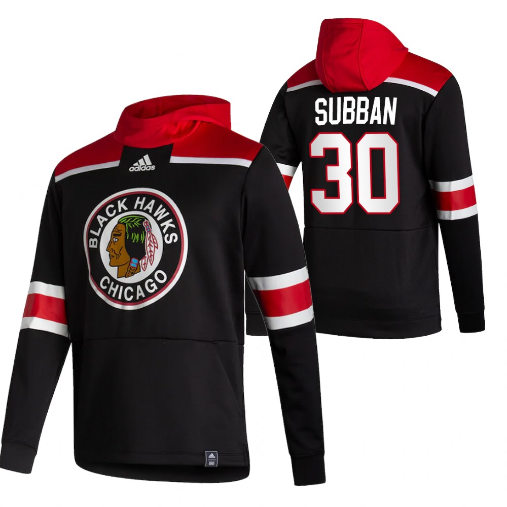 Chicago Blackhawks #30 Malcolm Subban Adidas Reverse Retro Pullover Hoodie Black