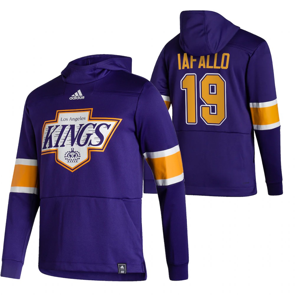 Los Angeles Kings #19 Alex Iafallo Adidas Reverse Retro Pullover Hoodie Purple