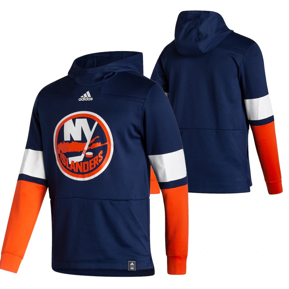 New York Islanders Blank Adidas Reverse Retro Pullover Hoodie Navy