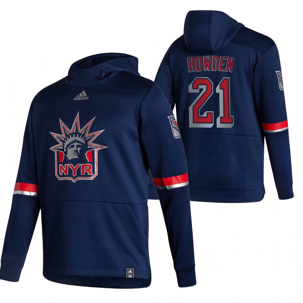 New York Rangers #21 Brett Howden Adidas Reverse Retro Pullover Hoodie Navy